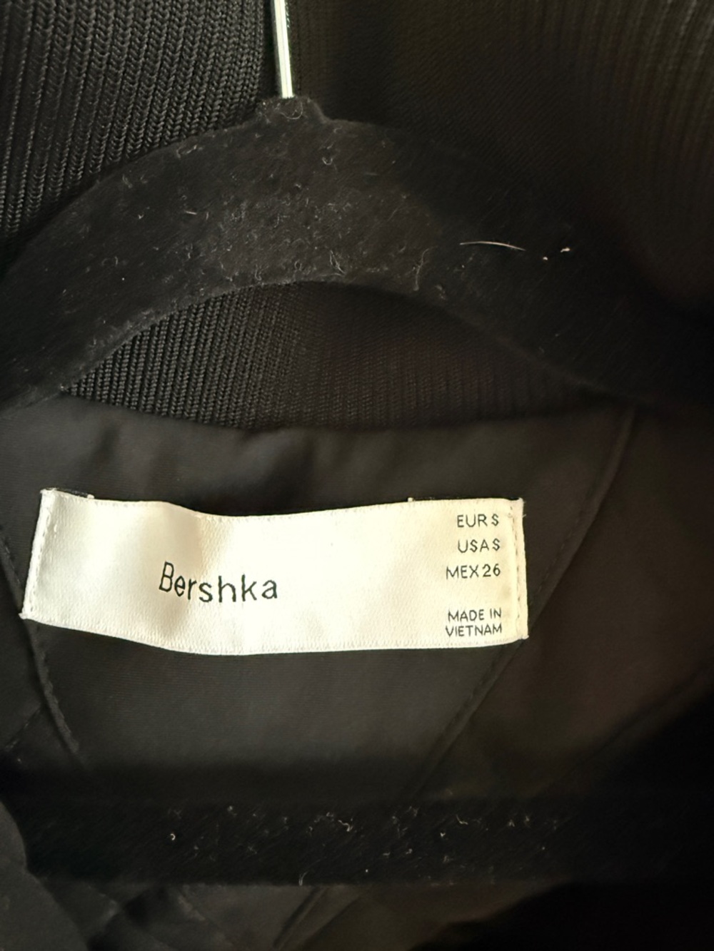 Bershka Black Cropped Bomber Jacket S - Picture 4 of 5